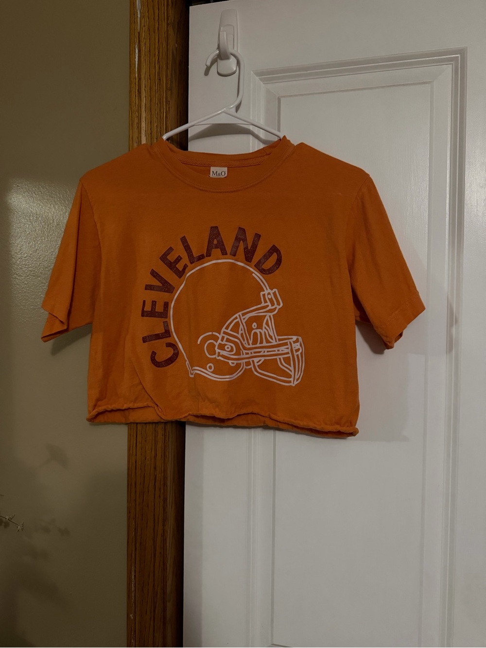 Cleveland Graphic Cropped Tee - Orange